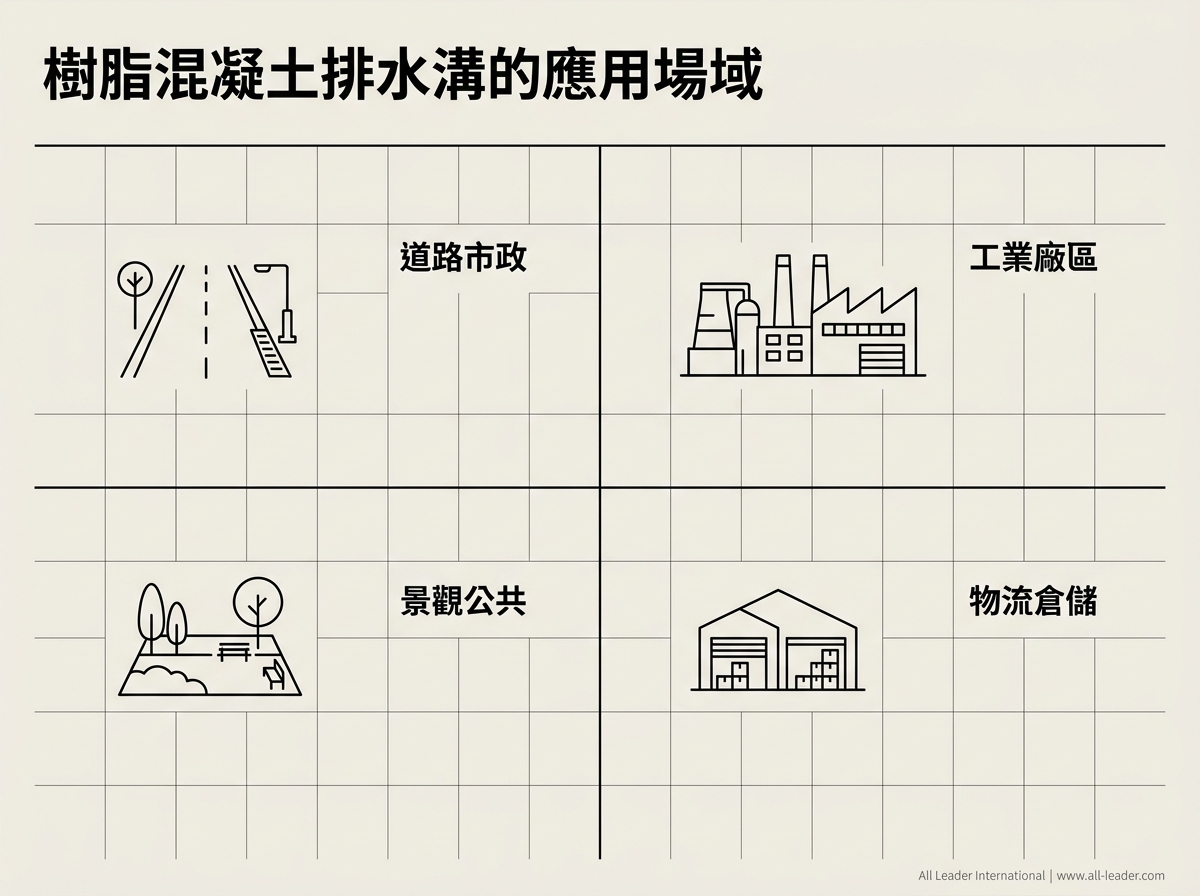 樹脂混凝土排水溝的四大應用場域:道路市政、工業廠區、景觀公共空間與物流倉儲