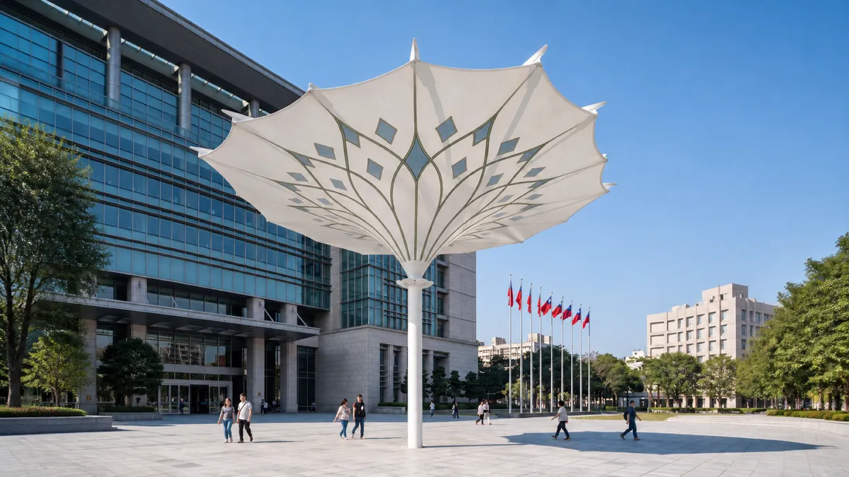 Large Outdoor Umbrellas for Public Infrastructure