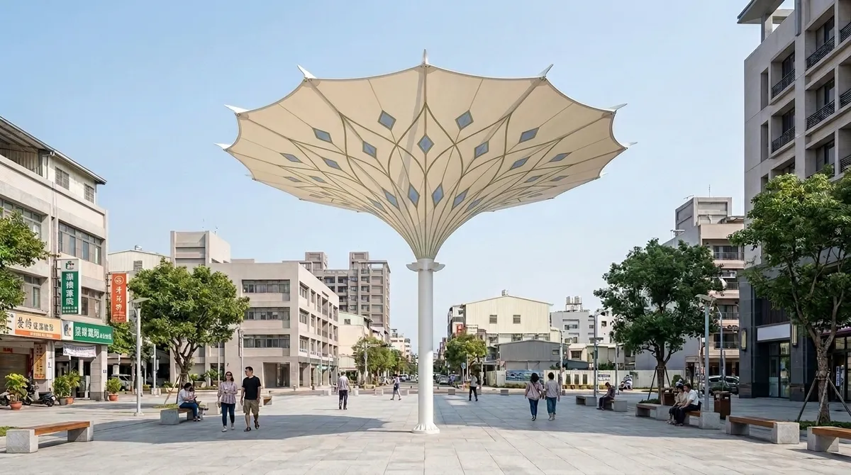 Smart Shade Umbrellas for Public Spaces